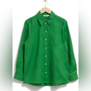 Green Women's Button-Up Shirt